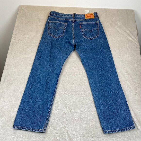 Levis Men's Jeans 34x29 505 Original Fit Blue Denim Cotton Riveted - Picture 9 of 9